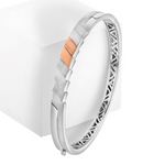 Load image into Gallery viewer, Men of Platinum | Designer Platinum Kada with Rose Gold for Men JL PTB 1192
