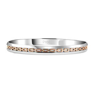 Men of Platinum | Designer Platinum Kada with Rose Gold for Men JL PTB 1196