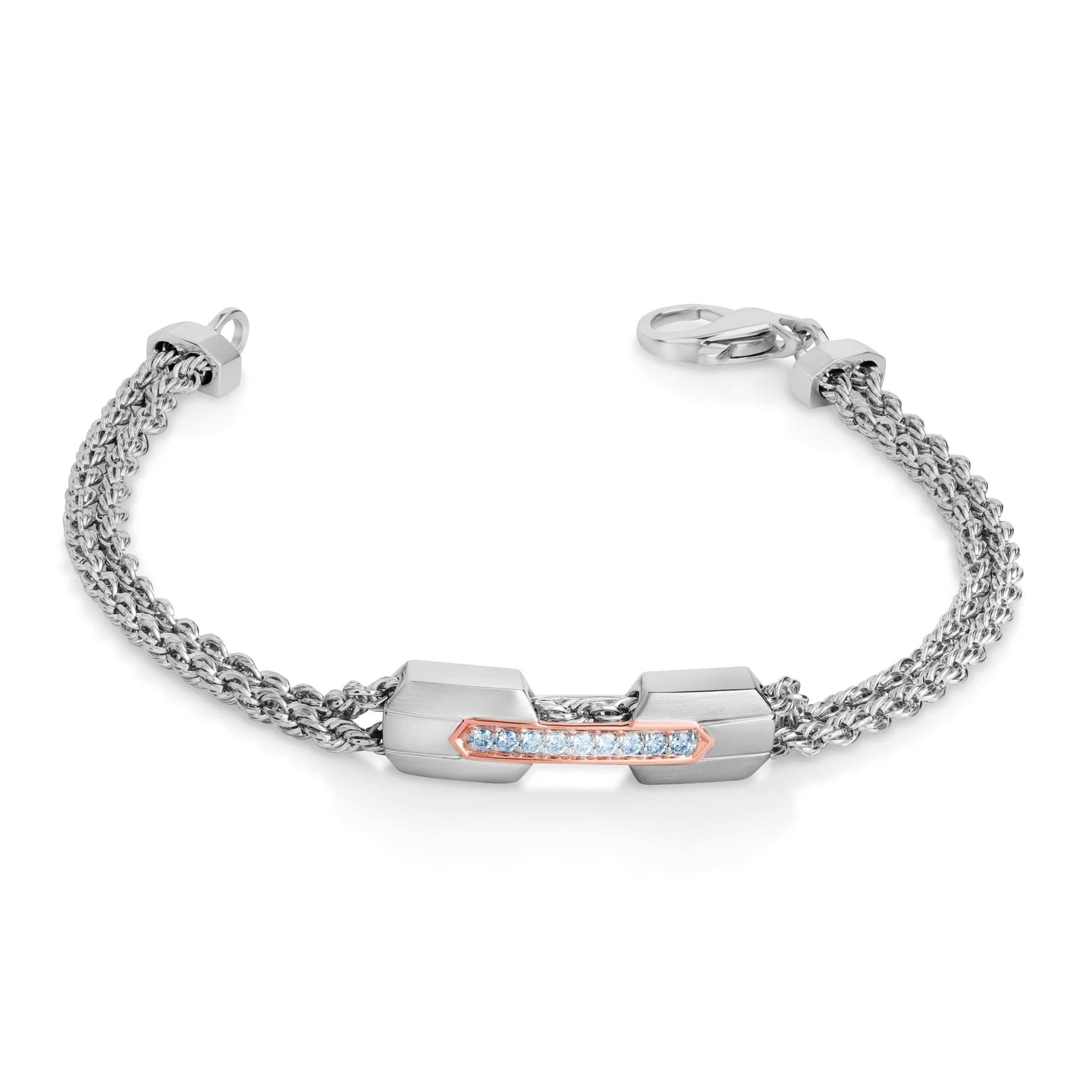 Men of Platinum | Diamond Rose Gold Bracelet for Men JL PTB 820