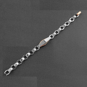 Men of Platinum | Dual-tone Dynamic Men's Bracelet JL PTB 731