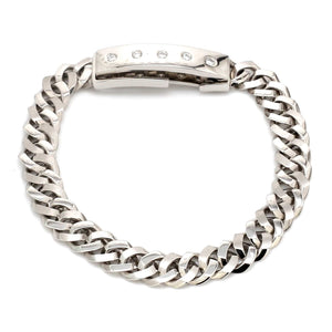 Men of Platinum | Heavy Platinum Bracelet with Unique Diamond Studded Lock JL PTB 1098