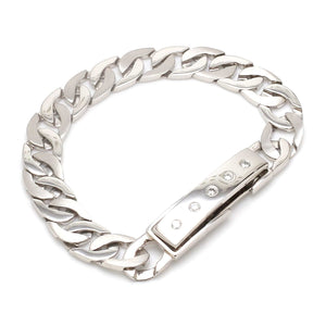 Men of Platinum | Heavy Platinum Bracelet with Unique Diamond Studded Lock JL PTB 651