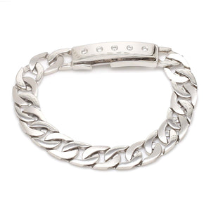 Men of Platinum | Heavy Platinum Bracelet with Unique Diamond Studded Lock JL PTB 651