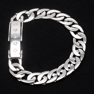 Men of Platinum | Heavy Platinum Bracelet with Unique Diamond Studded Lock JL PTB 651