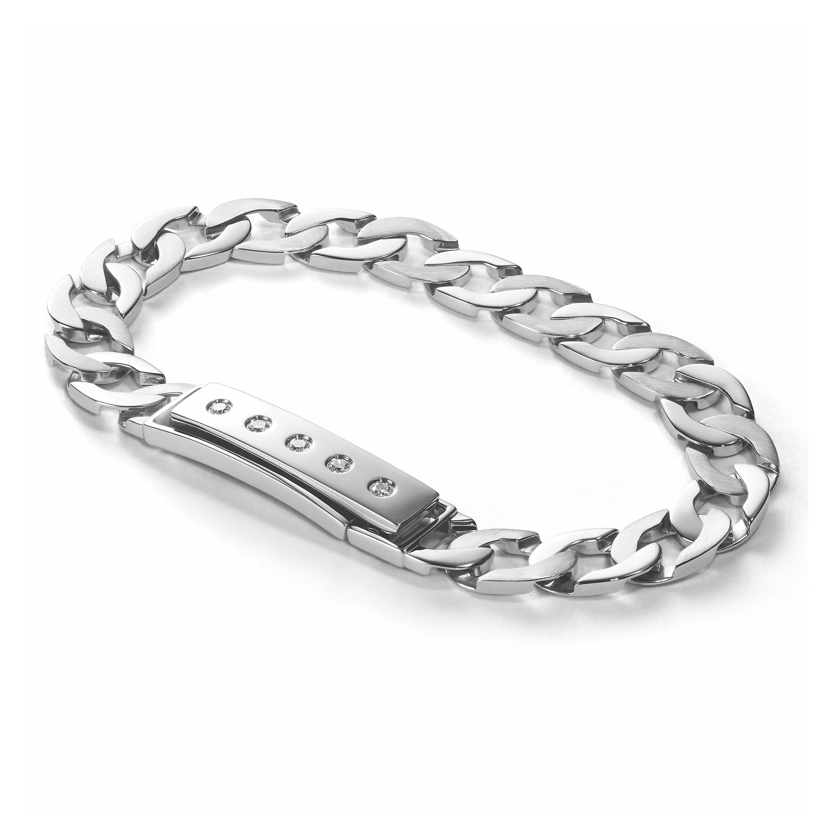 Men of Platinum | Heavy Platinum Bracelet with Unique Diamond Studded Lock JL PTB 651