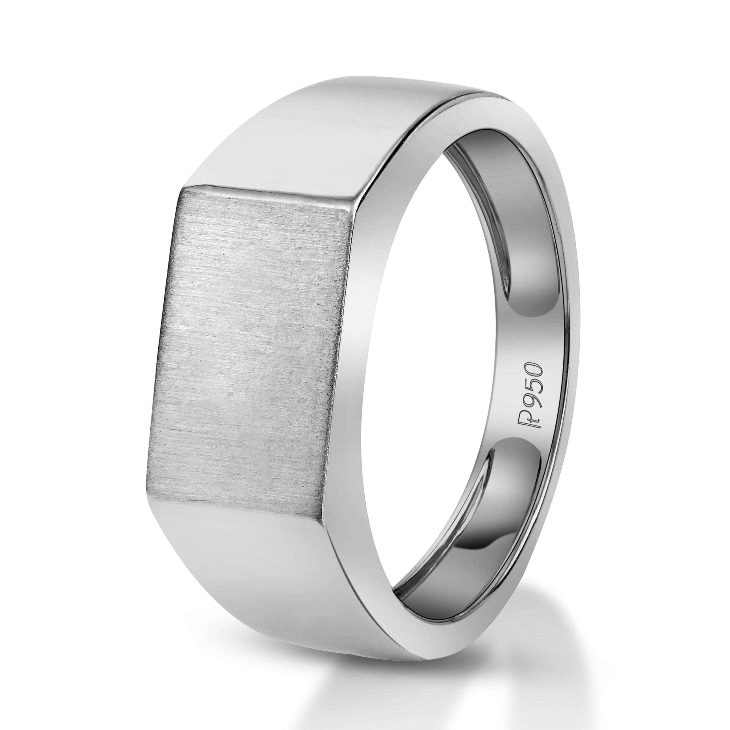 Heavy Platinum Ring for Men JL PT 1056