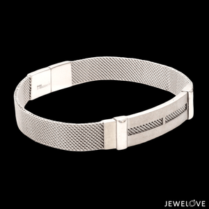 Men of Platinum | Platinum with White Gold Bracelet for Men JL PTB 813-A