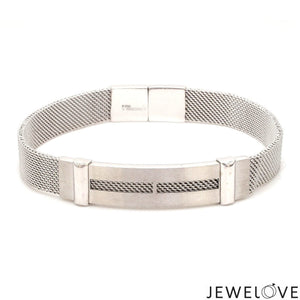 Men of Platinum | Platinum with White Gold Bracelet for Men JL PTB 813-A