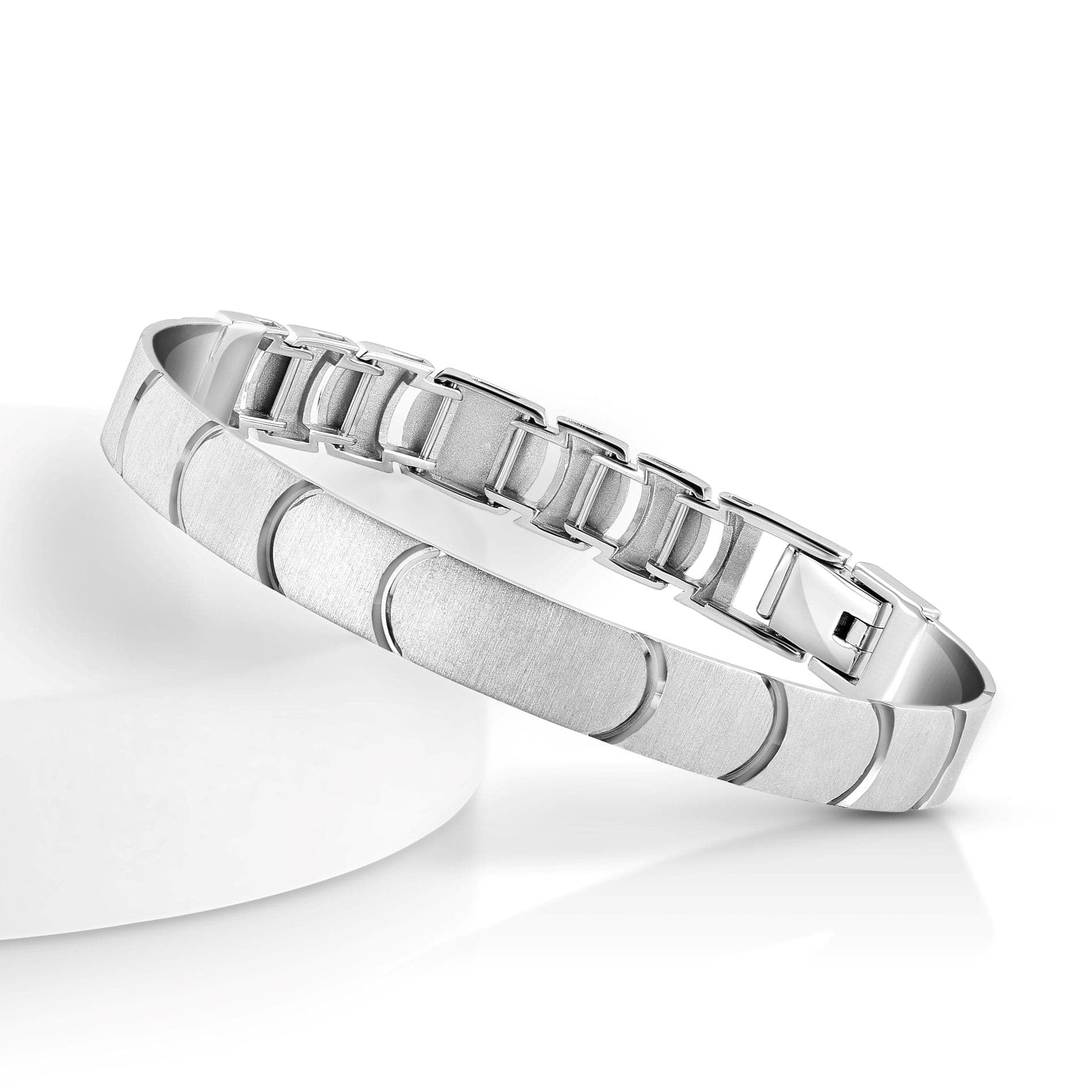 Men of Platinum | Platinum Bracelet with Matte Finish for Men JL PTB 2000