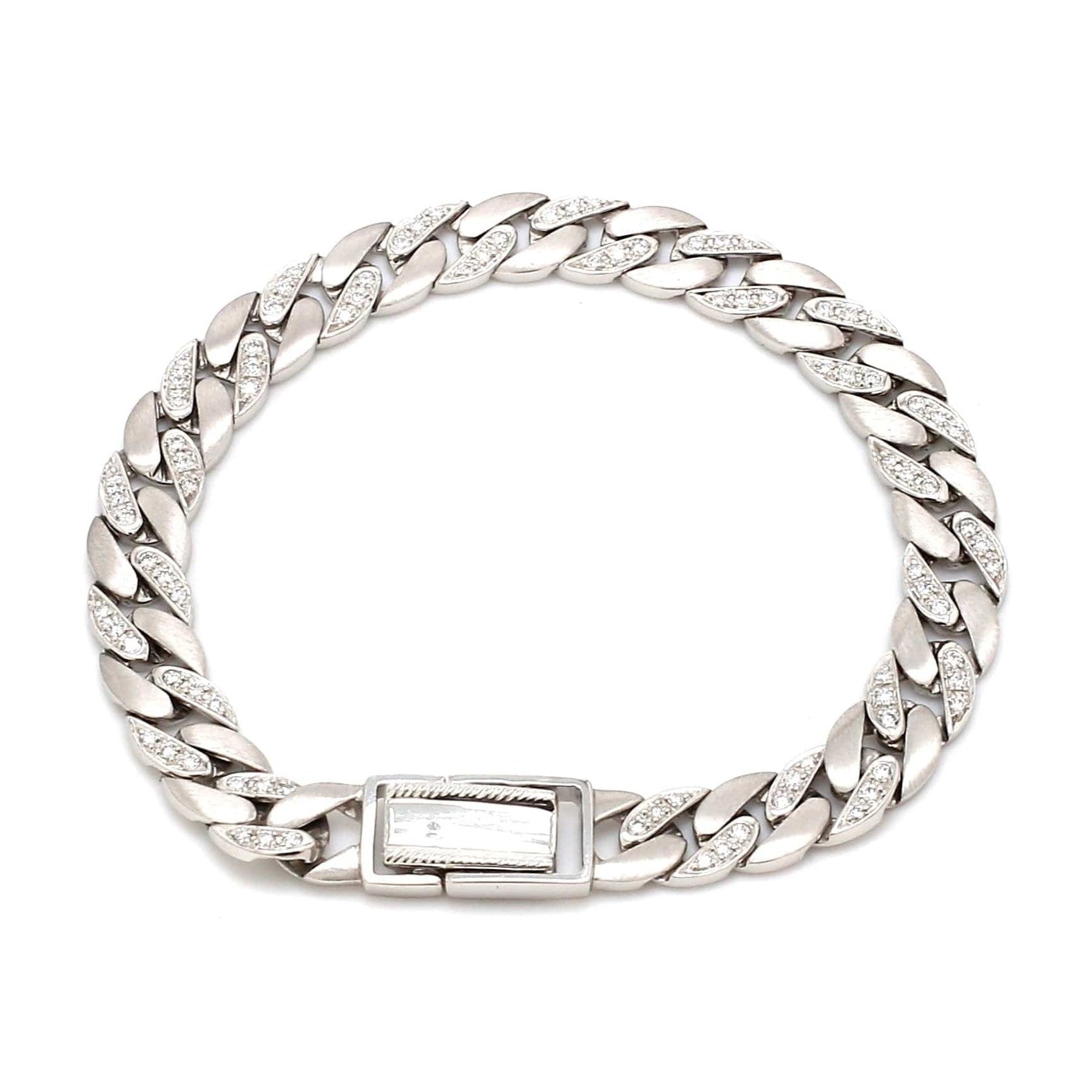 Men of Platinum | Heavy Platinum Diamond Cuban Bracelet JL PTB 1099