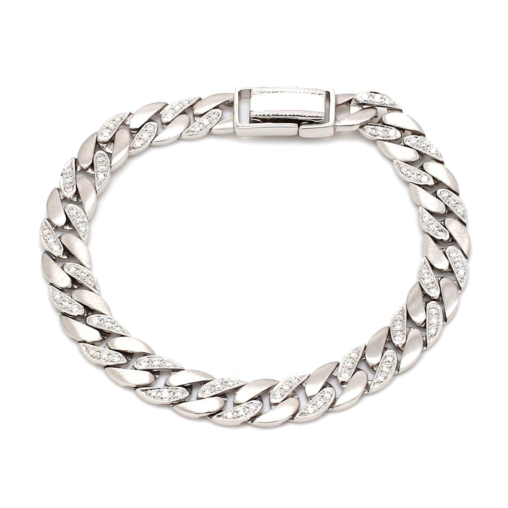 Men of Platinum | Heavy Platinum Diamond Cuban Bracelet JL PTB 1099