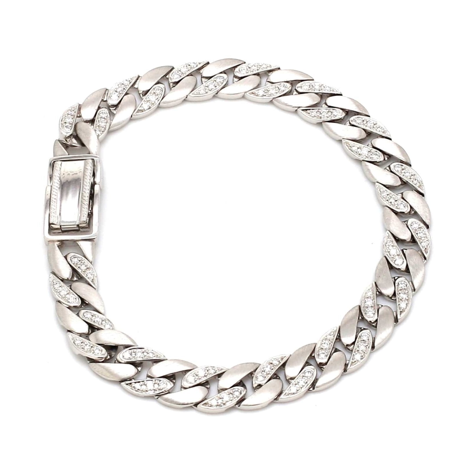 Men of Platinum | Heavy Platinum Diamond Cuban Bracelet JL PTB 1099