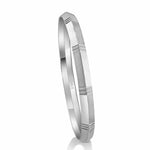 Load image into Gallery viewer, Men of Platinum | Platinum Hi-Polish &amp; Matte Finish Kada for Men JL PTB 1199
