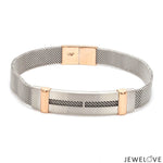 Load image into Gallery viewer, Men of Platinum| Platinum &amp; Rose Gold Bracelet for Men JL PTB 813
