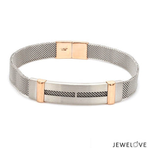 Men of Platinum| Platinum & Rose Gold Bracelet for Men JL PTB 813