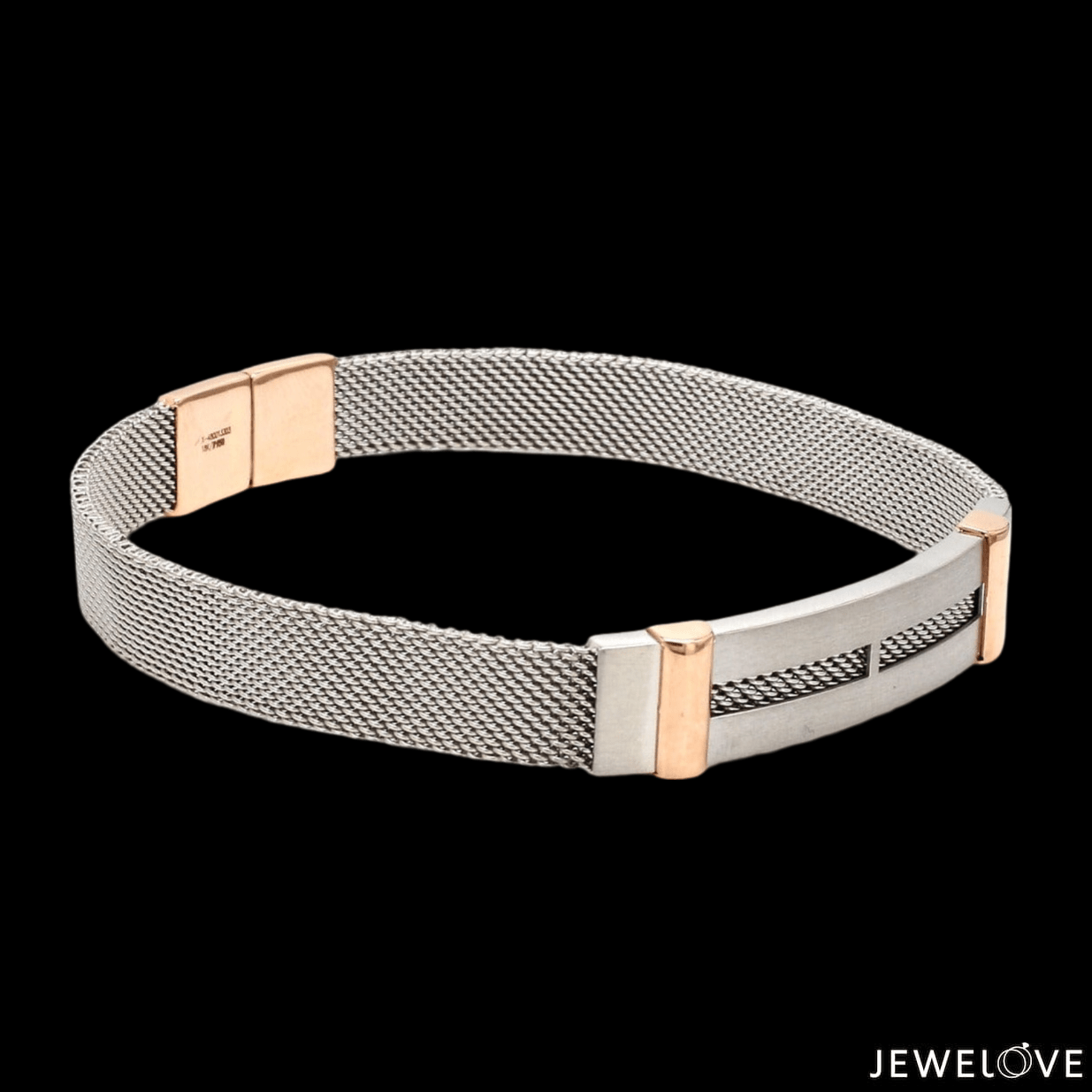 Men of Platinum| Platinum & Rose Gold Bracelet for Men JL PTB 813