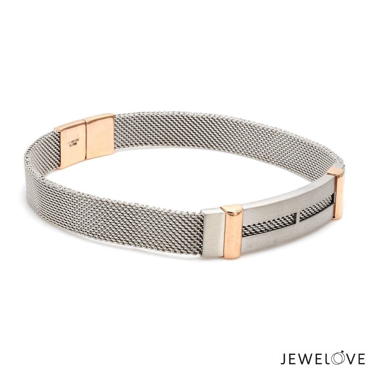 Men of Platinum| Platinum & Rose Gold Bracelet for Men JL PTB 813