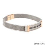 Load image into Gallery viewer, Men of Platinum| Platinum &amp; Rose Gold Bracelet for Men JL PTB 813
