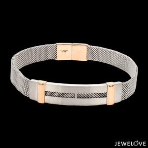 Men of Platinum| Platinum & Rose Gold Bracelet for Men JL PTB 813