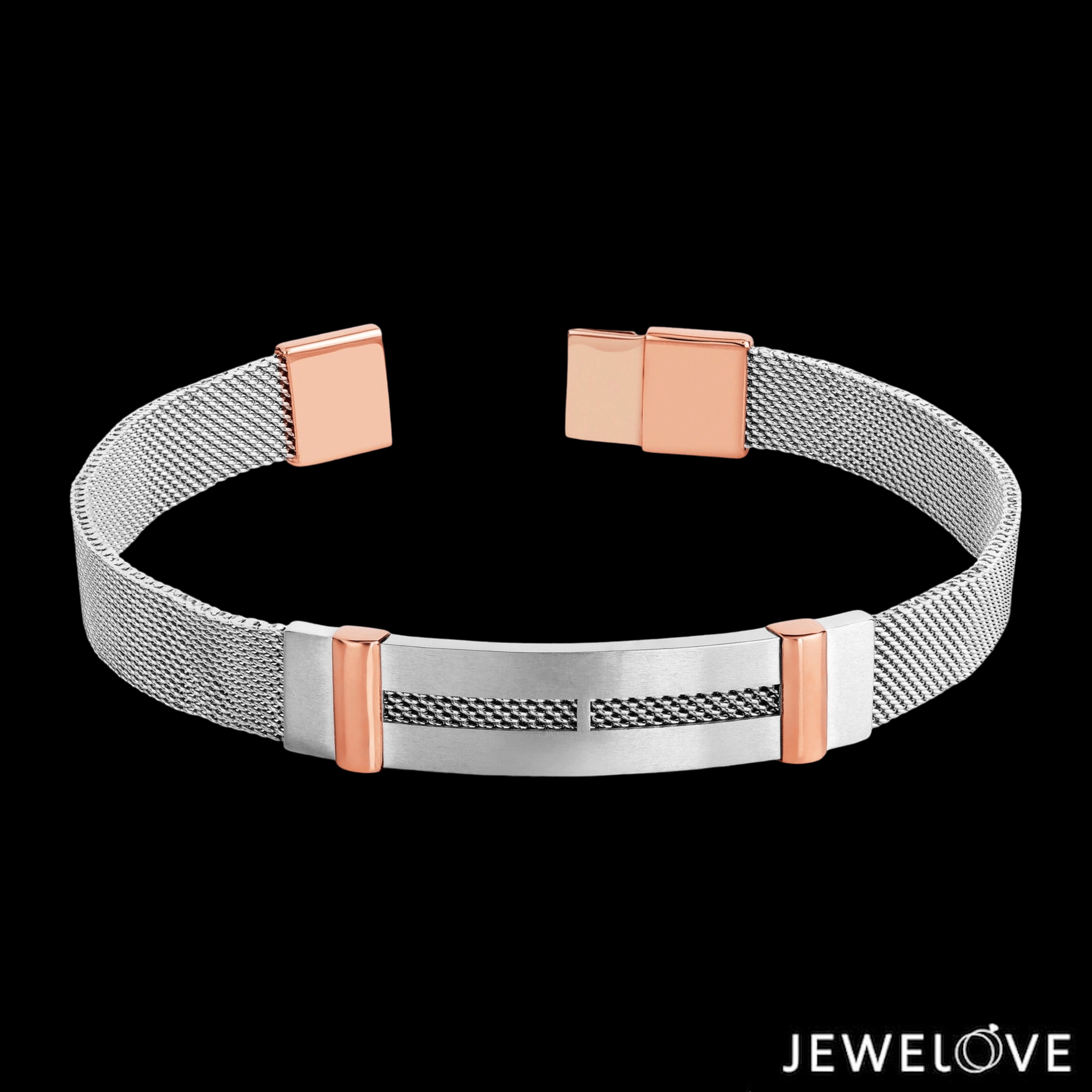 Men of Platinum| Platinum & Rose Gold Bracelet for Men JL PTB 813