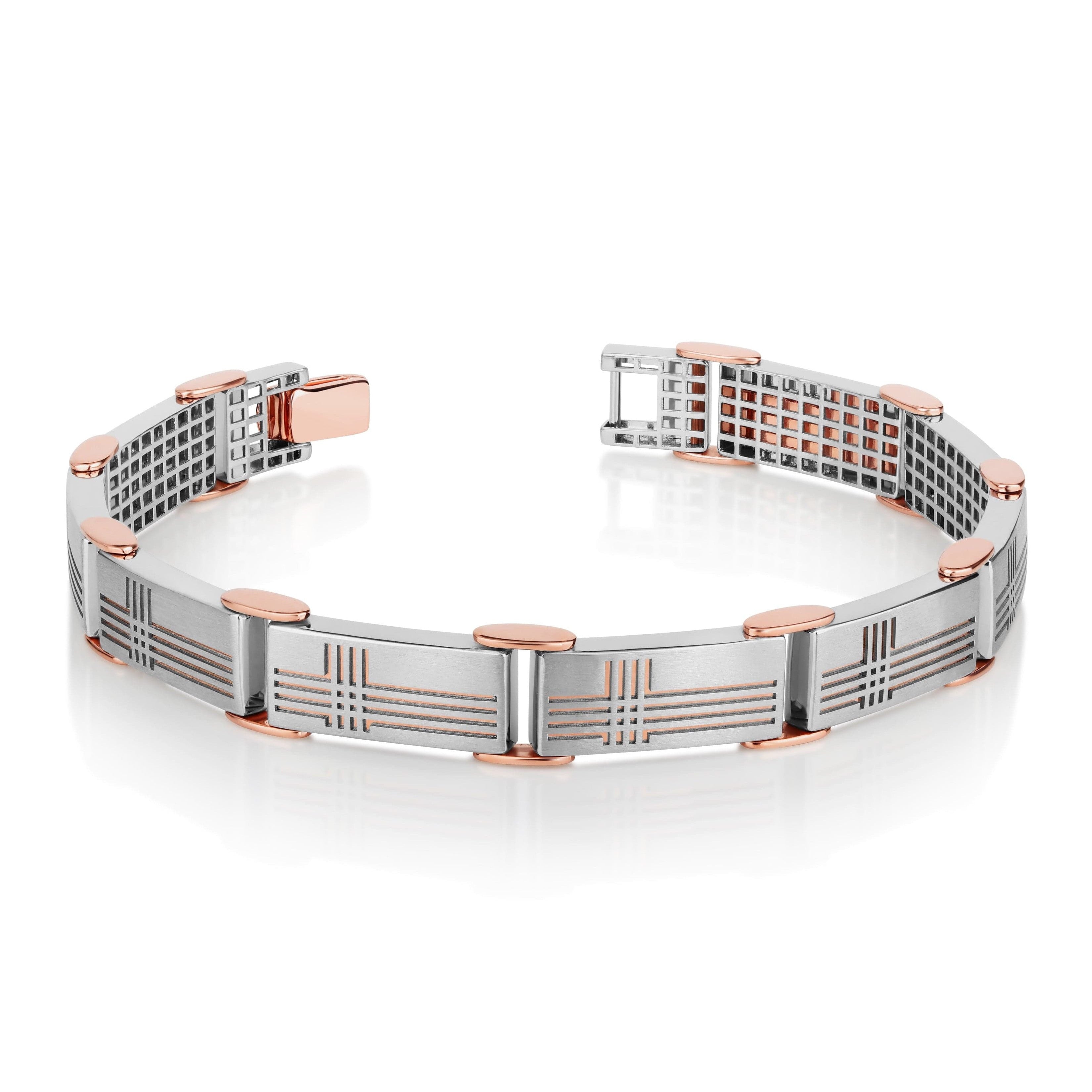 Men of Platinum | Platinum & Rose Gold Bracelet for Men JL PTB 815