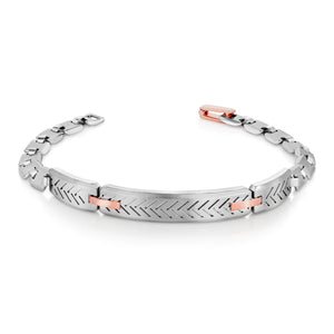 Men of Platinum| Platinum & Rose Gold Bracelet for Men JL PTB 816