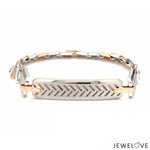 Load image into Gallery viewer, Men of Platinum| Platinum &amp; Rose Gold Solid Bracelet for Men JL PTB 816-A
