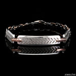 Load image into Gallery viewer, Men of Platinum| Platinum &amp; Rose Gold Solid Bracelet for Men JL PTB 816-A
