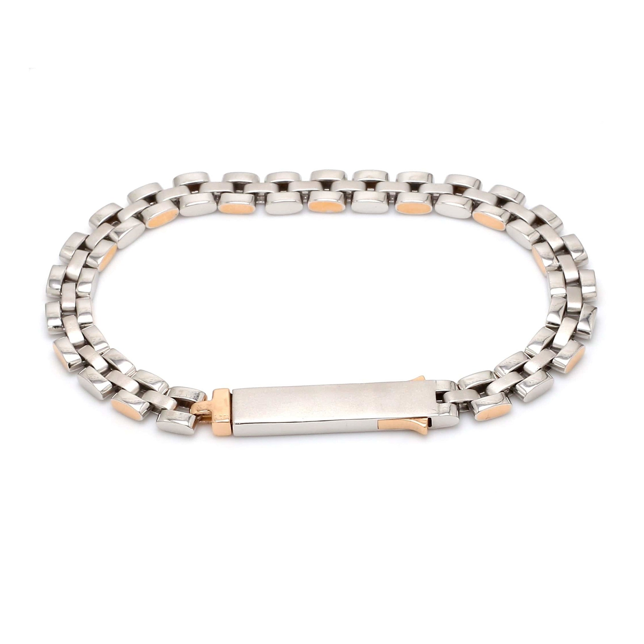 Men of Platinum | Rose Gold Fusion Bracelet for Men JL PTB 650