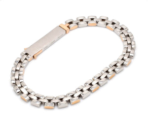 Men of Platinum | Rose Gold Fusion Bracelet for Men JL PTB 650