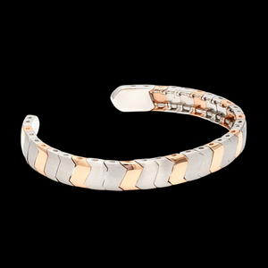 Men of Platinum | Rose Gold Fusion Cuff Bracelet for Men JL PTB 649