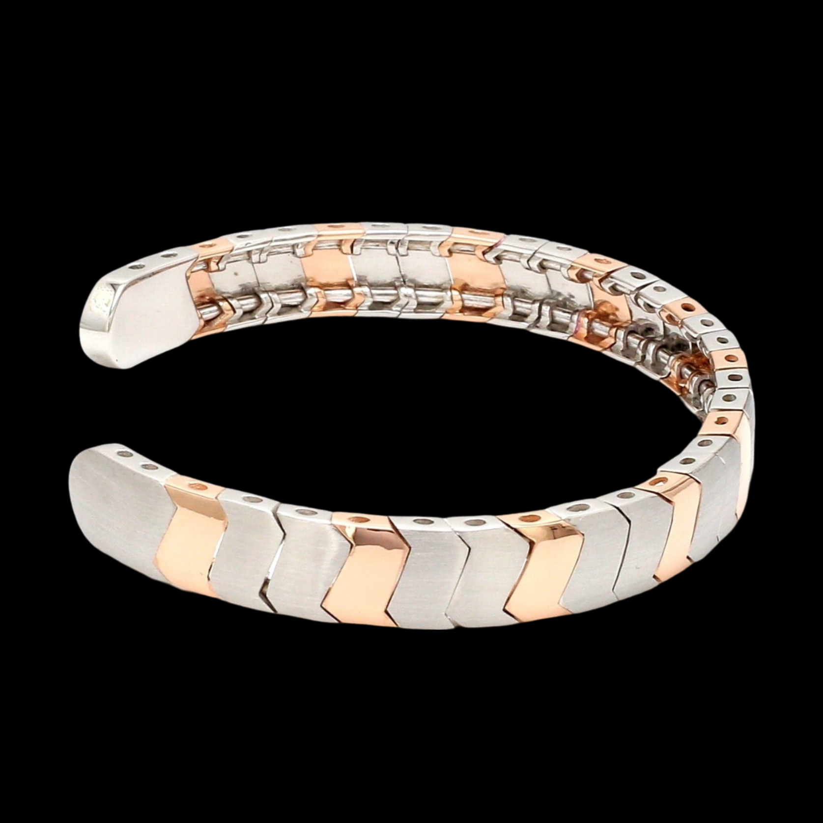 Men of Platinum | Rose Gold Fusion Cuff Bracelet for Men JL PTB 649