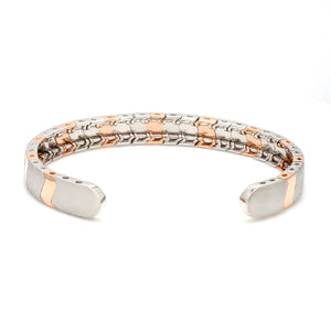 Men of Platinum | Rose Gold Fusion Cuff Bracelet for Men JL PTB 649