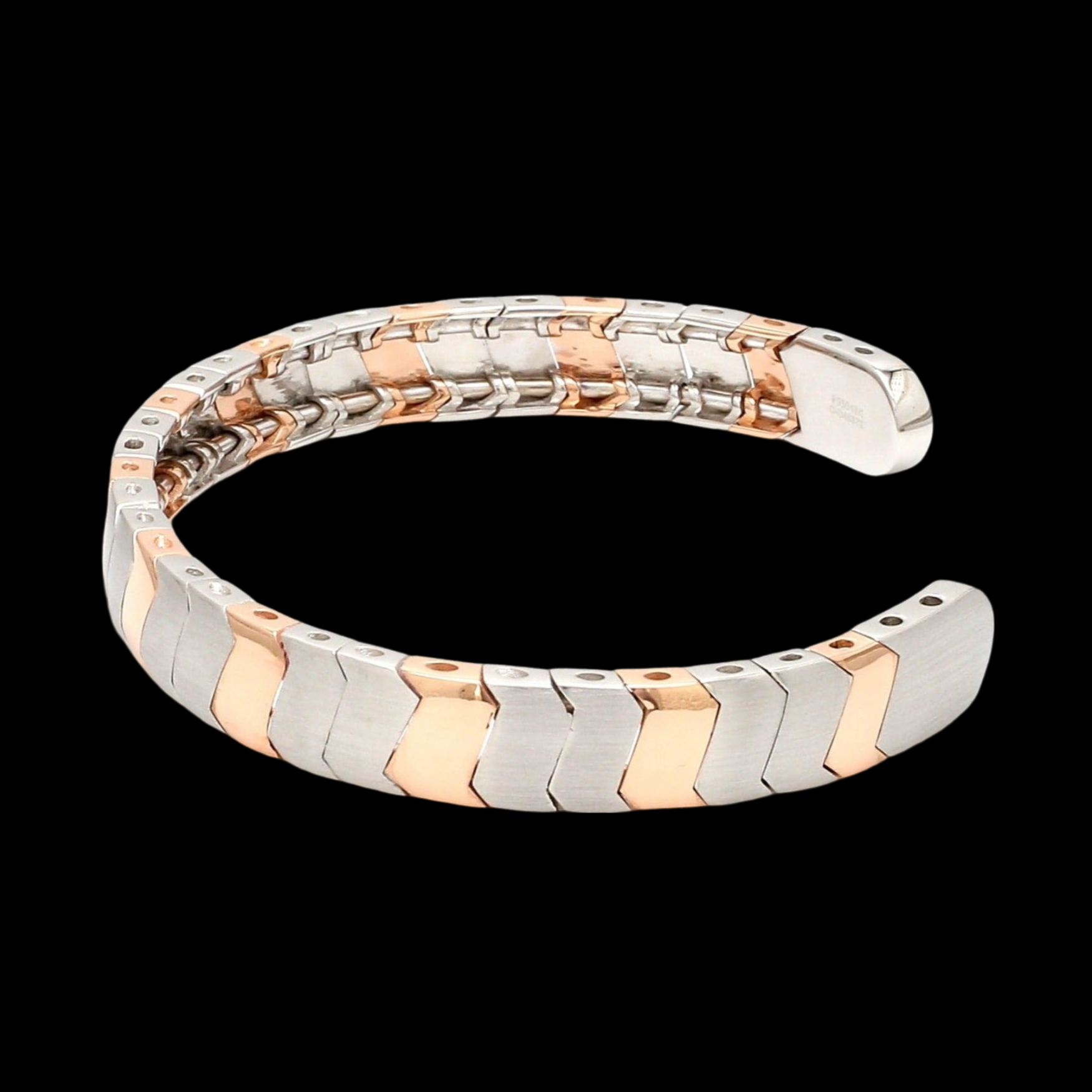 Men of Platinum | Rose Gold Fusion Cuff Bracelet for Men JL PTB 649