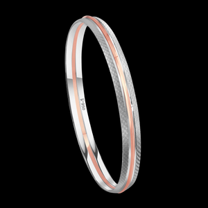 Men of Platinum | Rose Gold Fusion Kada with Unique Texture for Men JL PTB 737