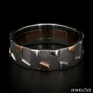 Men of Platinum | Rose Gold Fusion Ring for Men JL PT 684