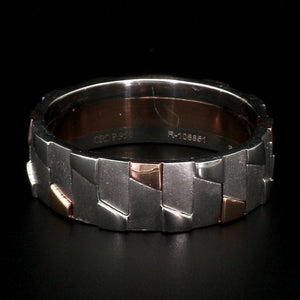 Men of Platinum | Rose Gold Fusion Ring for Men JL PT 684