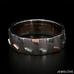 Men of Platinum | Rose Gold Fusion Ring for Men JL PT 684