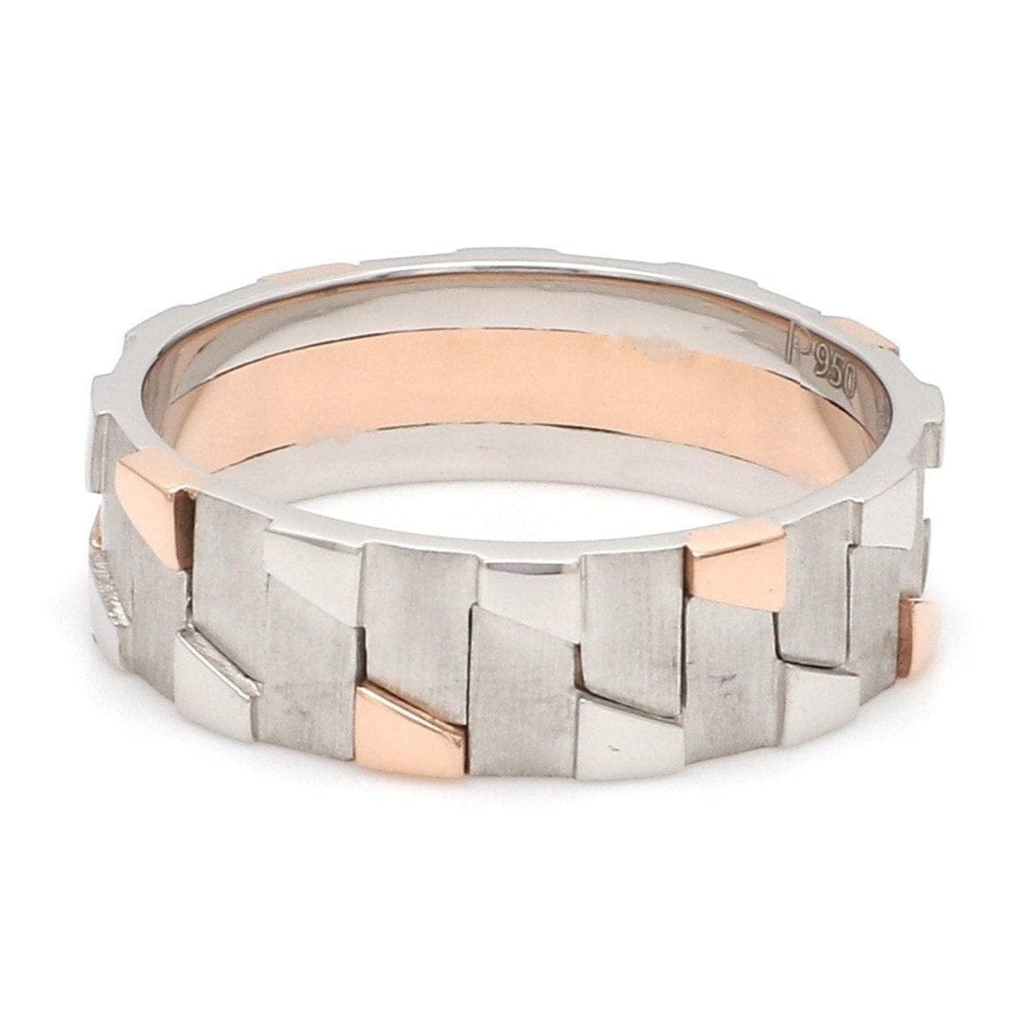 Men of Platinum | Rose Gold Fusion Ring for Men JL PT 684