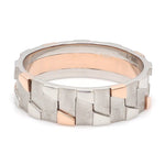 Load image into Gallery viewer, Men of Platinum | Rose Gold Fusion Ring for Men JL PT 684
