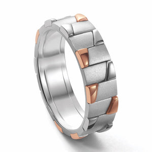 Men of Platinum | Rose Gold Fusion Ring for Men JL PT 684