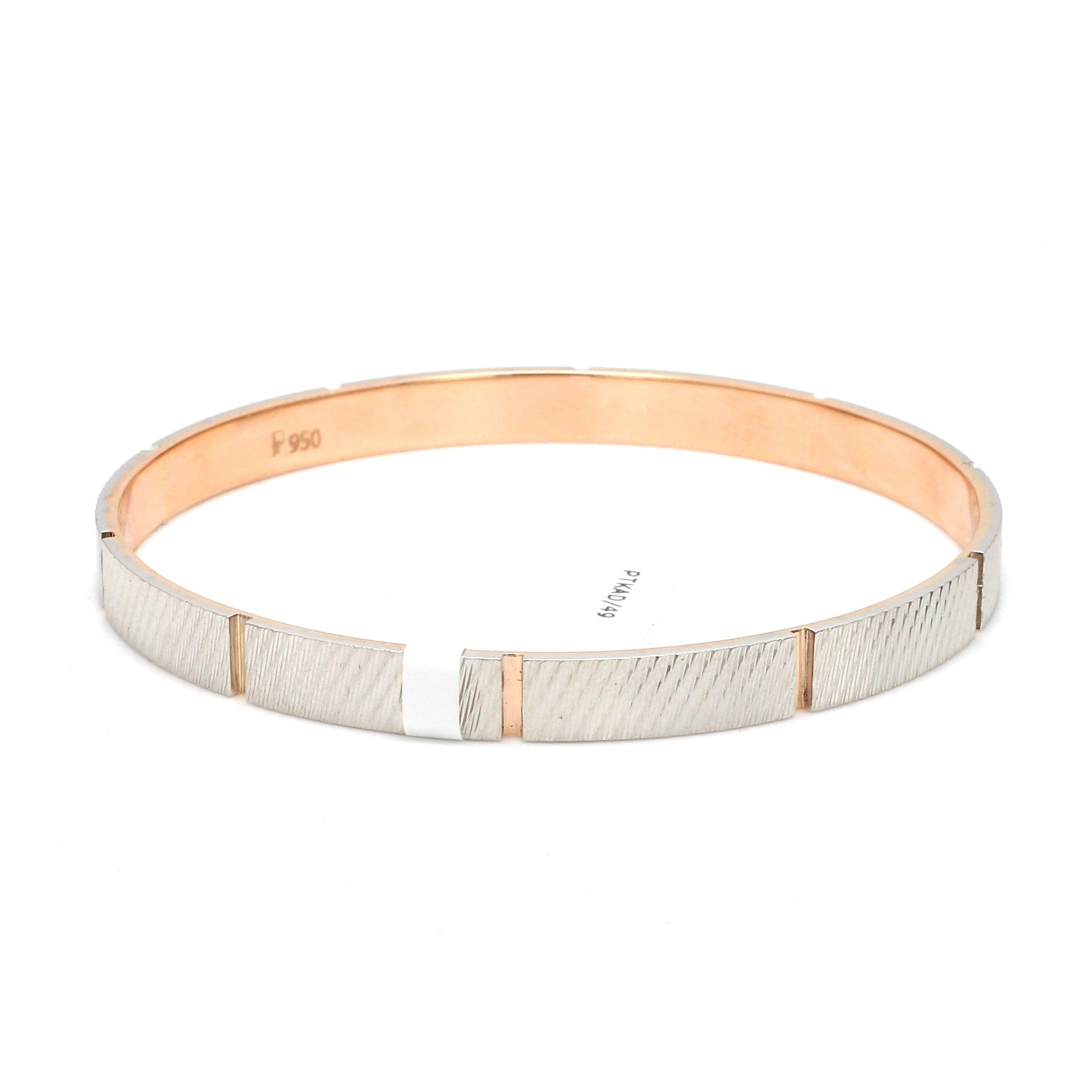 Men of Platinum | Rose Gold Fusion Textured Kada for Men JL PTB 733