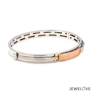 Men of Platinum | Rose Gold Hi-Polish & Matte Finish Bracelet  for Men JL PTB 1206