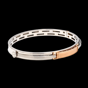 Men of Platinum | Rose Gold Hi-Polish & Matte Finish Bracelet  for Men JL PTB 1206