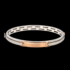 Men of Platinum | Rose Gold Hi-Polish & Matte Finish Bracelet  for Men JL PTB 1206