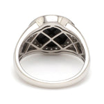 Load image into Gallery viewer, Men of Platinum | Round Black Enamel with Diamond Ring for Men JL PT 1361
