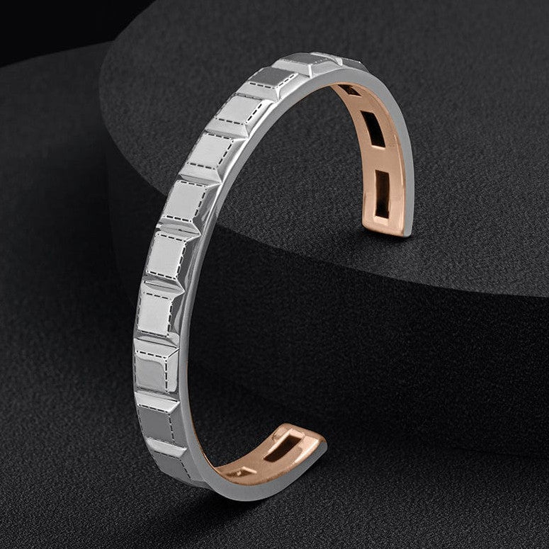 Men of Platinum | Statement Platinum Cuboid Bracelet JL PTB 742