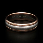 Load image into Gallery viewer, Milgrain Edge Platinum &amp; Rose Gold Couple Rings JL PT 636-A
