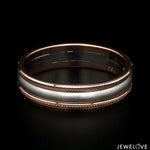 Load image into Gallery viewer, Milgrain Edge Platinum &amp; Rose Gold Couple Rings JL PT 636-A
