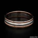 Load image into Gallery viewer, Milgrain Edge Platinum &amp; Rose Gold Couple Rings JL PT 636-A
